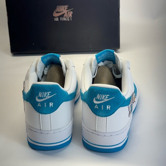 NEW Nike Air Force 1 Low Hare space jams white blue mens 9 - Picture 6 of 7